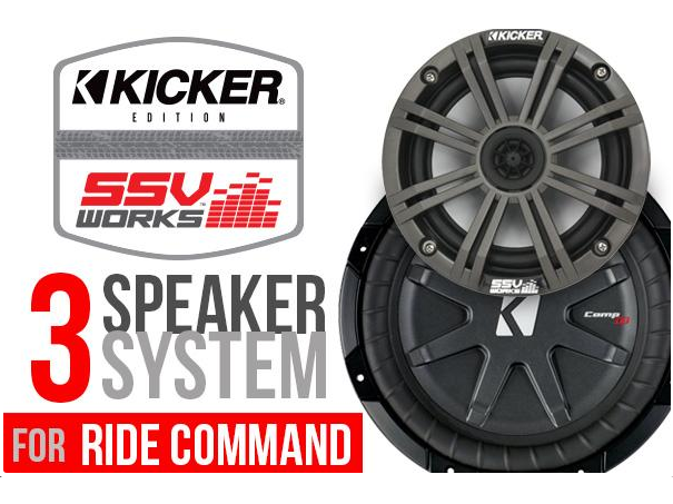 Polaris RZR Turbo S Complete Kicker 3 Speaker PlugandPlay Kit for
