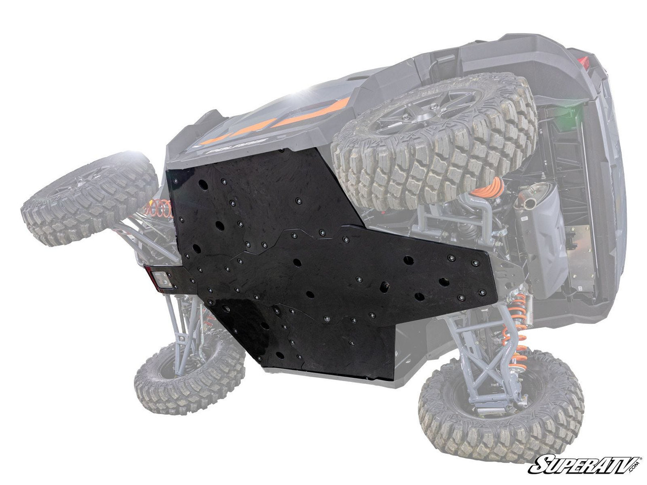 SuperATV 1/2-Inch ARMW Full Skid Plate – Fits Polaris RZR XP Turbo