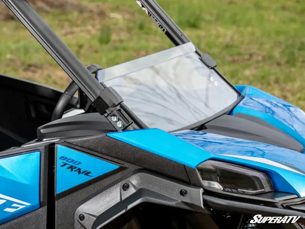 SuperATV Scratch-Resistant Half Windshield For CFMOTO ZForce 500/800/1000, Clear Polycarbonate