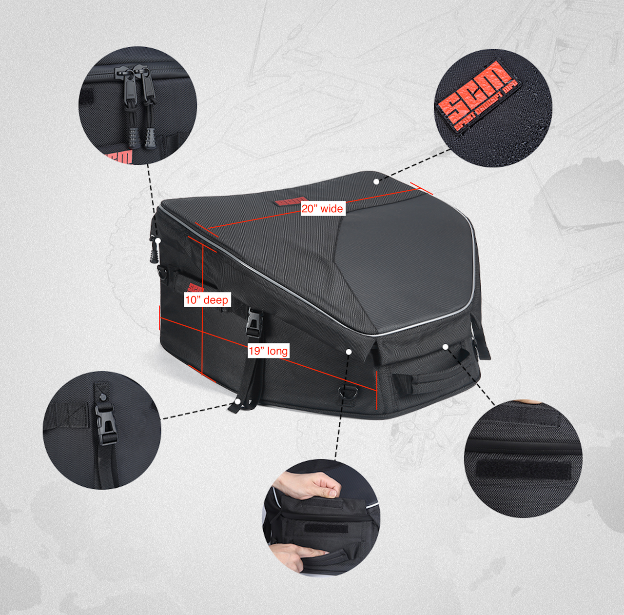 Polaris RZR Soft Storage Bag With Removable Soft Cooler | UTV Direct