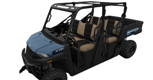 Polaris Ranger Crew SP570-4 (Midsize) Ruff Tuff Seat Covers (Sandstone / Black)