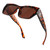 Tortoise shell sunglasses featuring brown lenses, elegantly designed for a stylish and sophisticated look.
