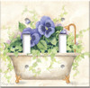 Pansies Pansy Flower Bath Tub Double Switchplate Cover