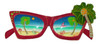 Tropical Sunglasses Palms Beach Haitian Metal Red Beach Scene