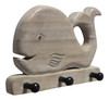 Whale Wood Whitewash Finish Wall Rack Hooks 12 Inches