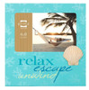 Relax Escape Unwind Sea Shell Wood 4x6 Inch Photo Frame