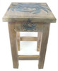 Chesapeake Bay Blue Crab Hand Carved Whitewashed Wooden Side End Table