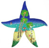 Star Fish Tropical Beach Scene Haitian Metal Wall Art