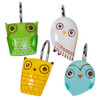 Give a Hoot Whimsical Owls Bath Resin Shower Curtain Hooks