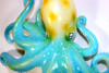 Coastal Sea Creature Light Blue Teal Octopus 9 Inch Wall Decor Resin Plaque