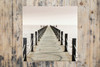 Walk On Ocean Pier Dock Side Canvas 20 Inch Neutral Wall Decor