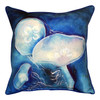 Blue Jellyfish 16 x 20 Inch Large Indoor Outdoor Pillow Betsy Drake Design