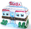 1950's Soda Fountain Diner Hinged Trinket Box  phb