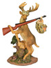 Deer Hunts and Captures Hunter Resin Art Table or Shelf Figurine Decor