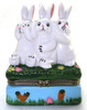 See No Hear No Say No Evil Bunnies Trinket Box