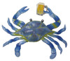 Maryland Blue Crab with Frosty Beer Haitian Metal Art Wall Decor