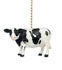 Holstein Black and White Cow Farm Ceiling Fan Light Pull