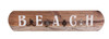 Beach Sign Quad Hooks Wood Wall Plaque 27.75 Inches