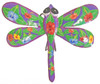 Purple Dragonfly Hibiscus Haitian Metal Art Wall Decor