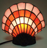 Stained Glass Tifffany Style Tropical Scallop Clam Seashell Table Lamp