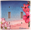 Venice Beach Hibiscus Flowers Double Switch Plate Cover