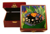 Tropical Reef Trigger Fish Wood Jewelry Box Ceramic Tile and Wood