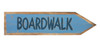 Boardwalk Directional Arrow Wood Wall Plaque 18 Inch Blue Sign