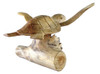 Coastal Hand Carved Baby Sea Turtle Figurine on Parawood Base