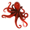 Coastal Sea Creature Red Octopus 9 Inch Wall Decor Resin Plaque