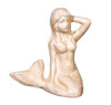 Cast Iron Nautical Repro Sitting Mermaid Figurine White