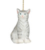 Purfect Feline Gray Kitty Cat Ceiling Fan Light Pull