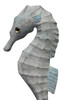 Seahorse Facing Left Painted Carved Wood 14 Inch Wall Decor