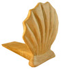 Nautical Ocean Seashell Scallop Shell Carved Wood Door Stop