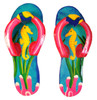 Tropical Beach Flip Flop Pair of Sandals Seahorse Hatian Wall Decor Set Color B