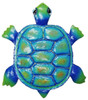 Coastal Colorful Fun Turtle Haitian Metal Art Wall Hanging