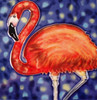 Tropical Pink Flamingo Mingo 6x6 Inches Ceramic Tile