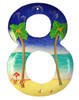 Tropical Beach House Numbers Haitian Metal Art Number 8 Eight