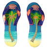 Tropical Beach Flip Flop Palm Tree Hatian Metal Wall Decor Set