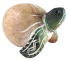 Coastal Hand Carved Baby Turtle Hatchling Wooden Figurine