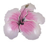 Pink Tropical Hibiscus Flower Haitian Metal Wall Art 8.5 Inches