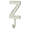 Monogram Letter Z Single Wall Hook Painted Cast Iron 7.5 Inch