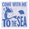 Coastal Mermaid Beauty Come With Me To The Sea 16 Inch Wooden Wall Sign