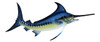 Sport Fishing Big Catch Blue Marlin 18 Inch Resin Wall Decor Plaque