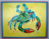 Ocean Blue Crab Giclee Canvas Gallery Wrap 15X12 Inches Wall Art