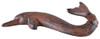 Nautical Rust Brown Cast Iron Dolphin 6.5 Inch Wall Decor Single Hook Peg