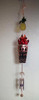 Tropical Tiki Man Idol Glass Metal Wire Wind Chime