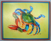 Ocean Blue Crab Sand Giclee Canvas Gallery Wrap 15x12 Inches