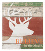 Believe in the Magic Deer Head Rustic Wall Decor 15.75 Inches Wood