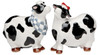Black and White Country Cows Farm Milk Salt and Pepper Shakers