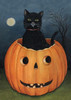 Halloween Jack o Lantern Pumpkin Black Cat Garden Flag